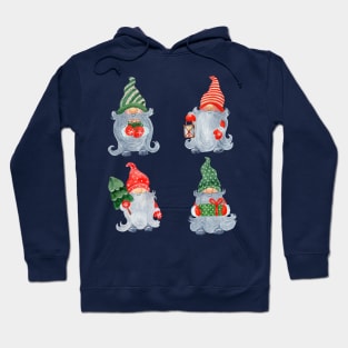 Christmas Gnomes Hand Drawn Hoodie